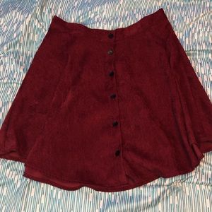 Button-up Midi SHEIN Maroon Skirt